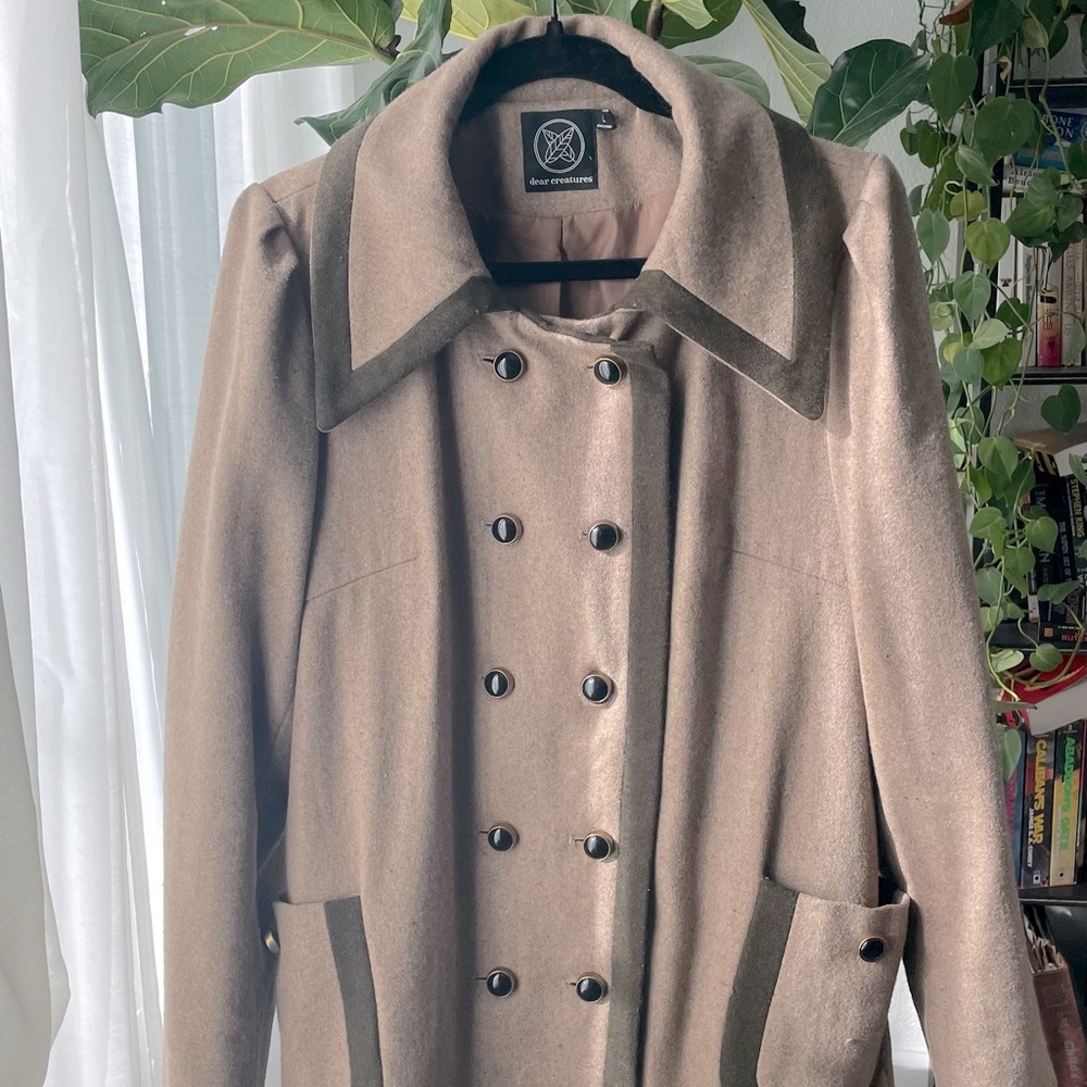 Dear Creatures Chelsea Wool Coat Womens size Large